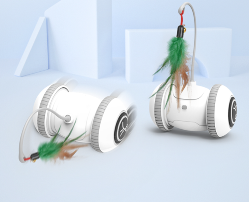 Electric Interactive Cat Toy With Interchangeable feathers