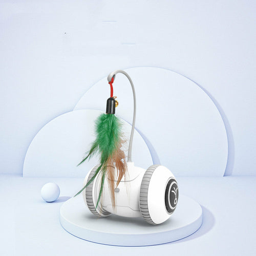 Electric Interactive Cat Toy With Interchangeable feathers