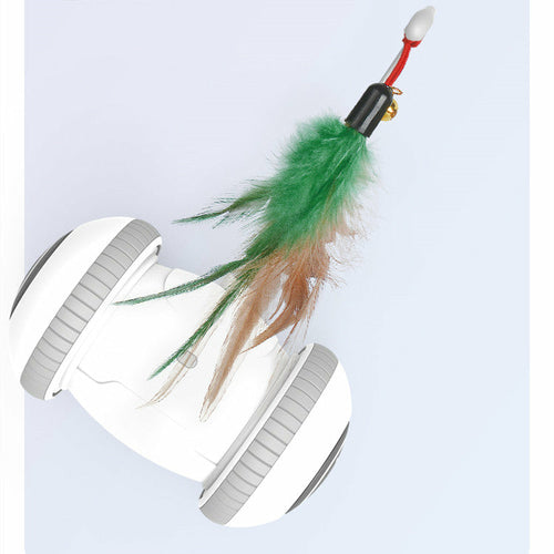 Electric Interactive Cat Toy With Interchangeable feathers