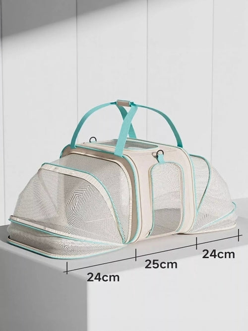 Rolling Pet Carrier with Telescopic Handle