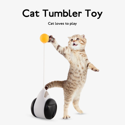 Electric Tumbler Balanced Wheel Swinging Ball Cat Toy