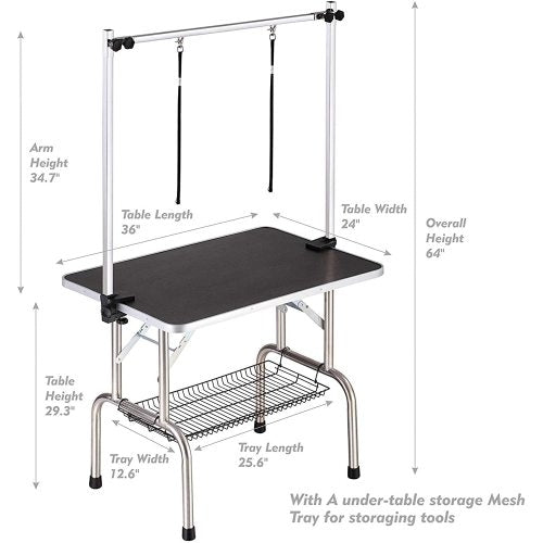 36" Professional Pet Grooming Table Adjustable