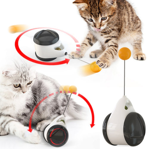 Electric Tumbler Balanced Wheel Swinging Ball Cat Toy